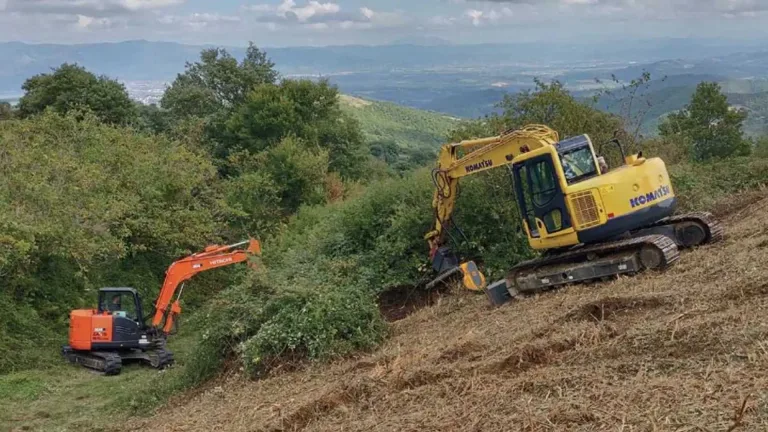 pulizia terreno con trincia
