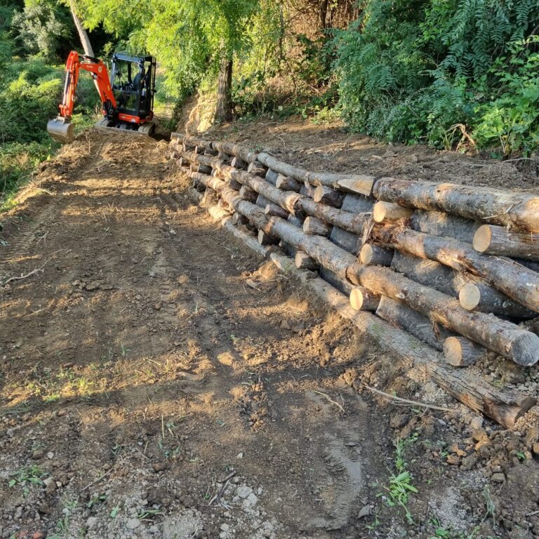 Escavatore per pulizia terreno